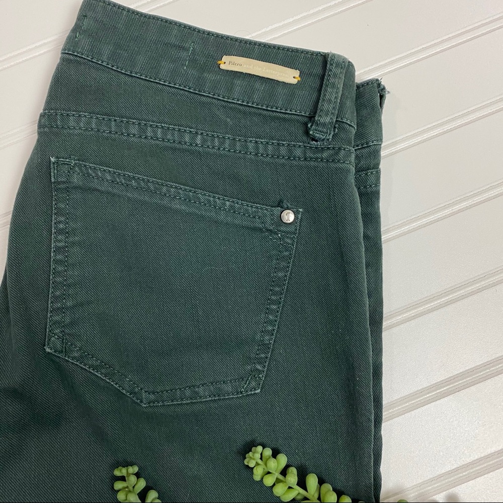 Anthro Pilcro and the Letterpress Green Stet sz 26 - Picture 6 of 8